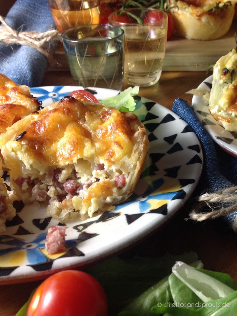 Mini-Quiches aus Blätterteig