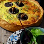 Quiche mit Pilzen, Speck und Gruyere