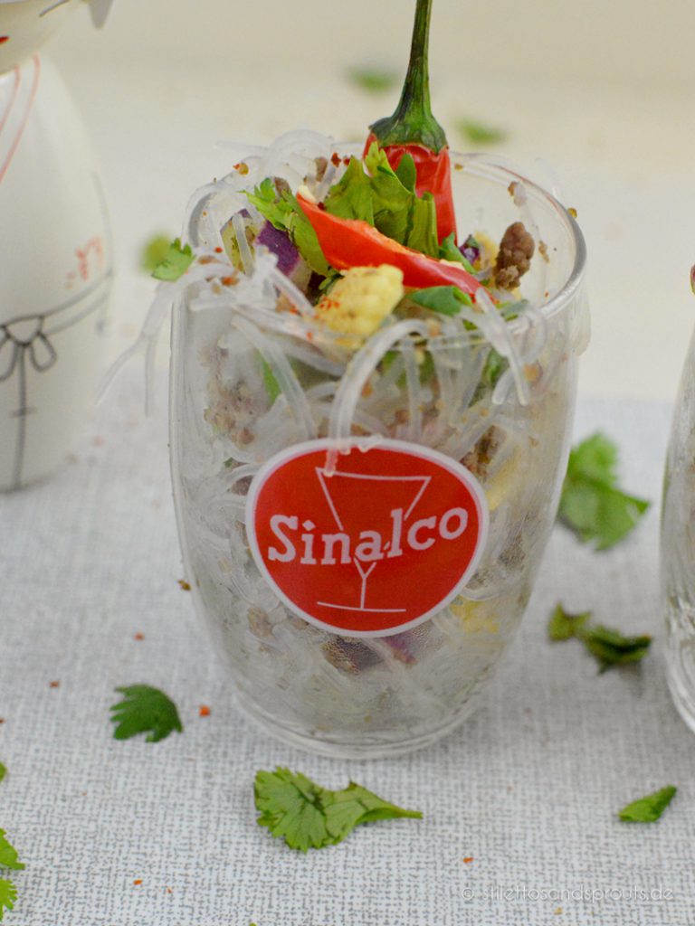 Glasnudelsalat mit Hackfleisch