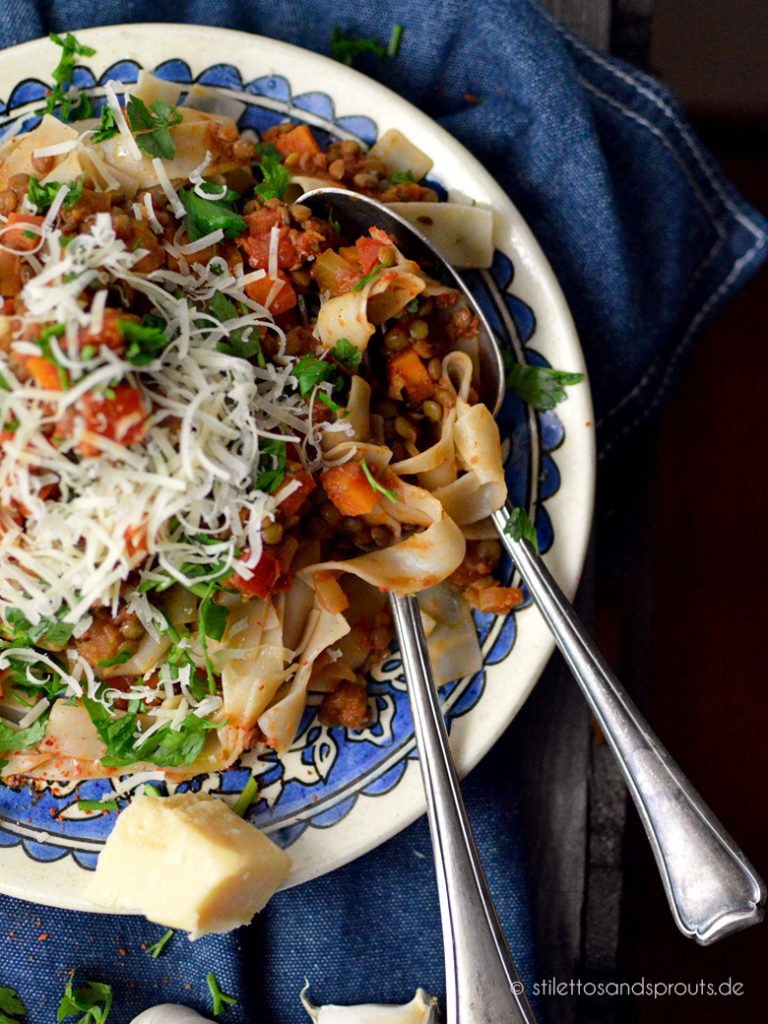 Vegetarische Linsen-Bolognese