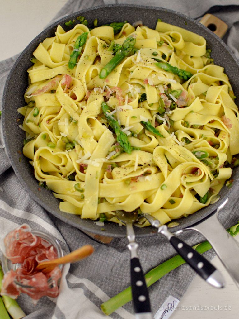 Jamie Oliver Pasta mit grünem Spargel