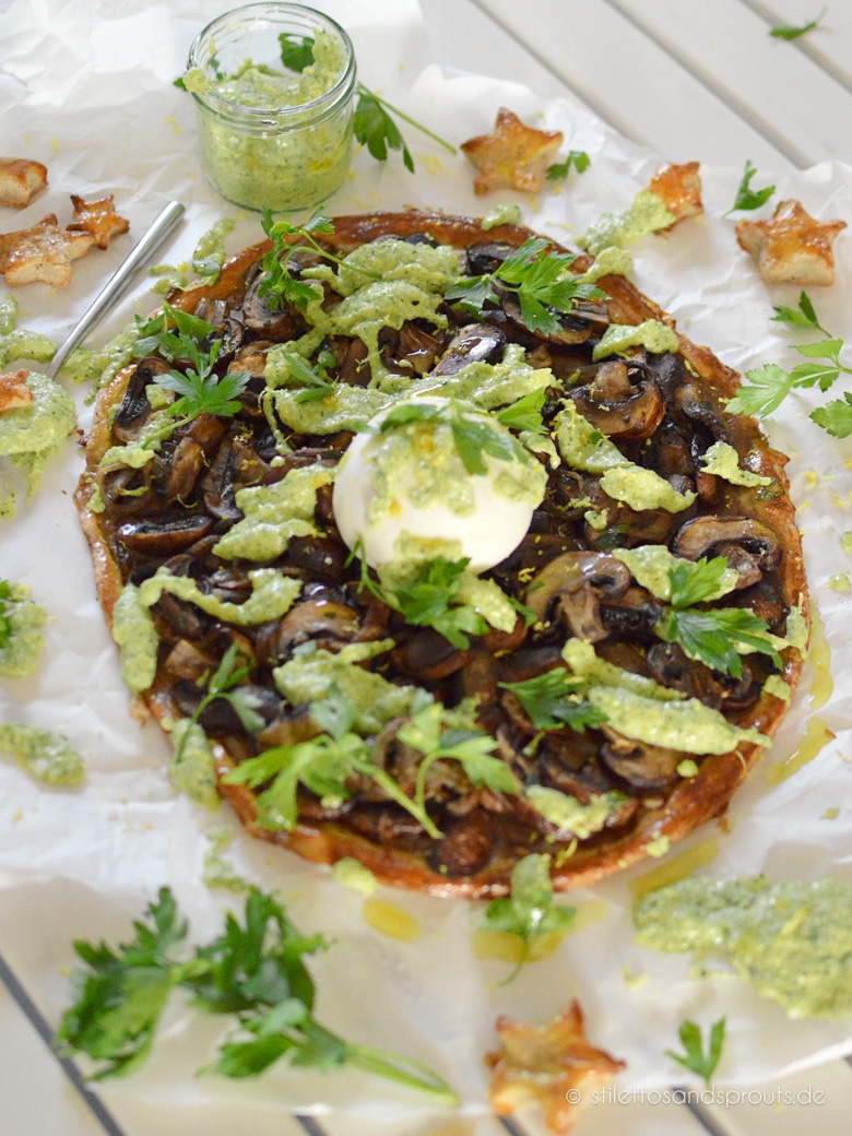 Blätterteig-Tarte mit Pilzen