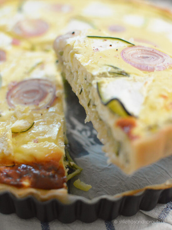 Zucchini Quiche vegetarisch, sommerlich-leicht - Stilettos &amp; Sprouts