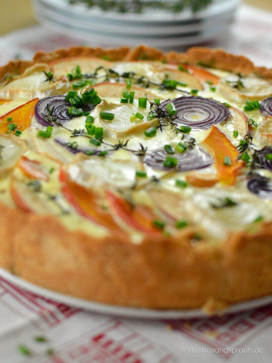 Kürbis Quiche mit Ziegenkäse - Stilettos &amp; Sprouts