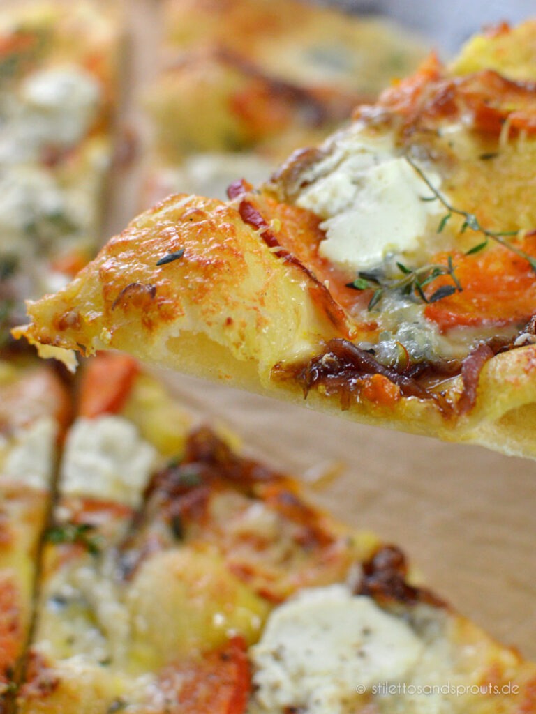 Vier Käse Pizza mit Hokkaido