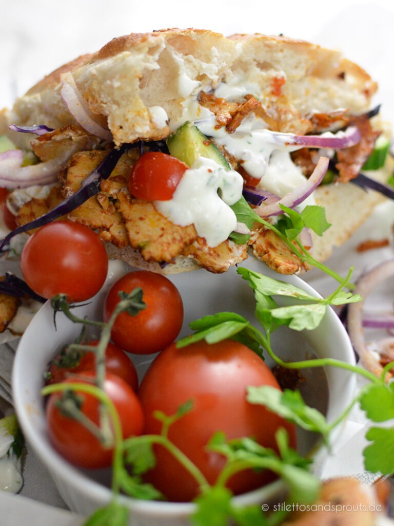 Pita mit Tofu und Gemüse