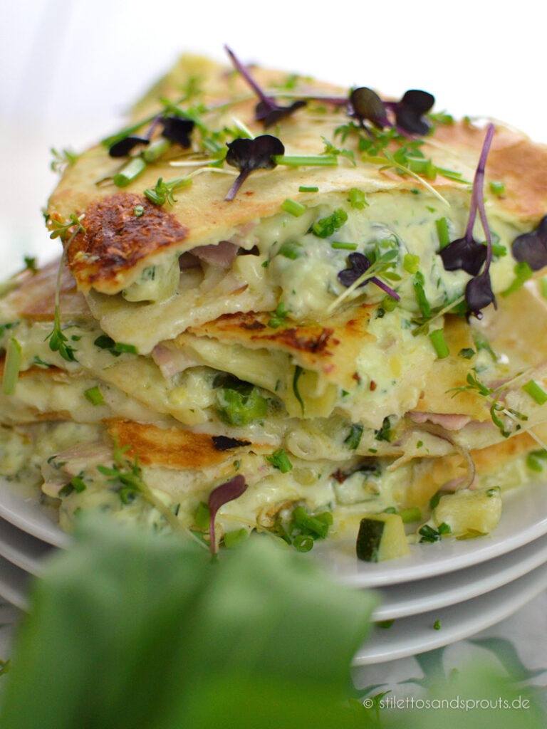 Wraps mit Käse und Bärlauch 