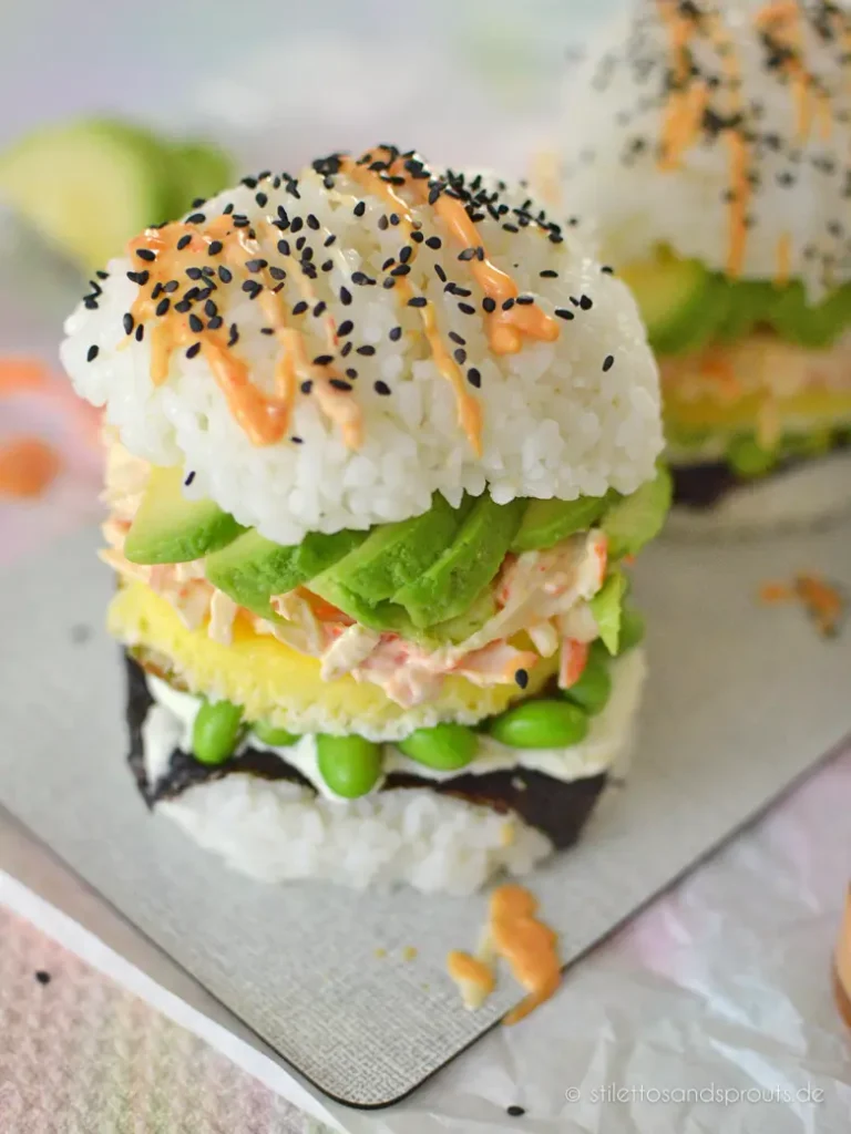 Rezept für Sushi Burger mit Surimi