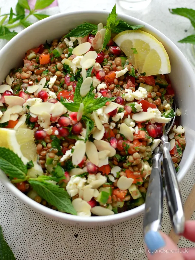 Linsensalat mit Feta