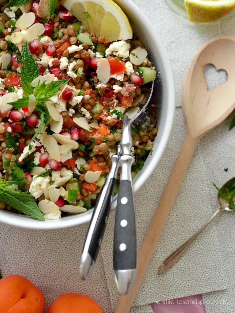 Linsen Salat mit Feta