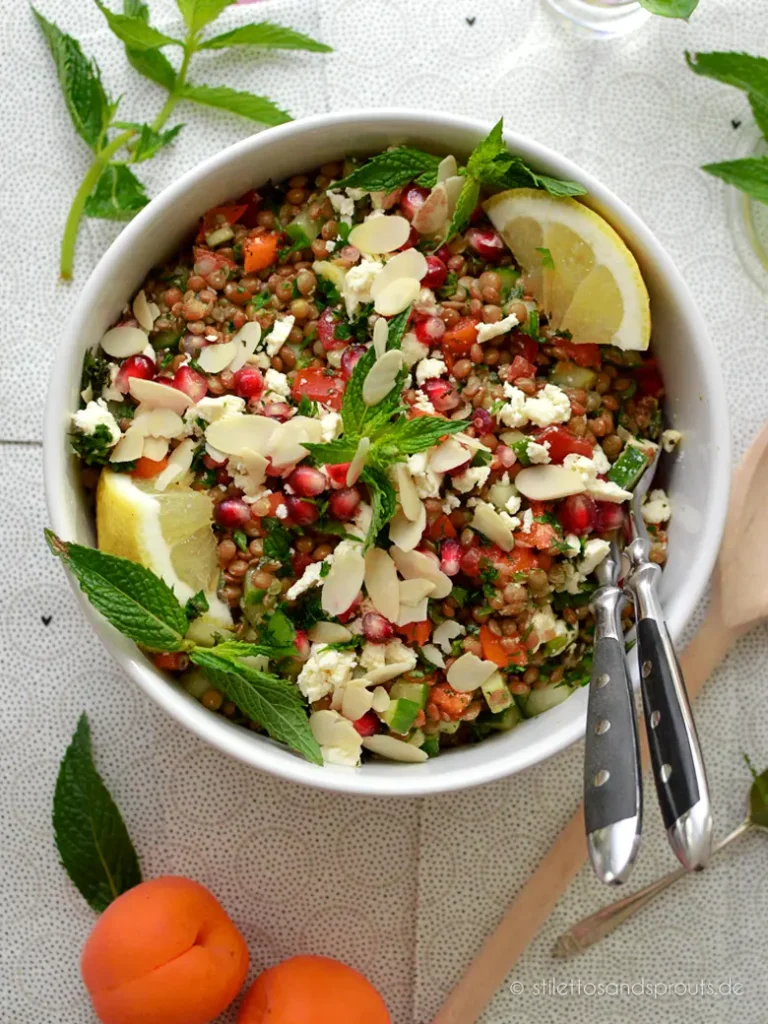 Linsensalat mit Feta und Minze