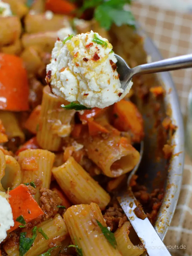Ricotta-Topping zur Pasta