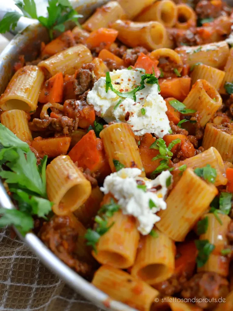 Pasta mit Bolognesesauce
