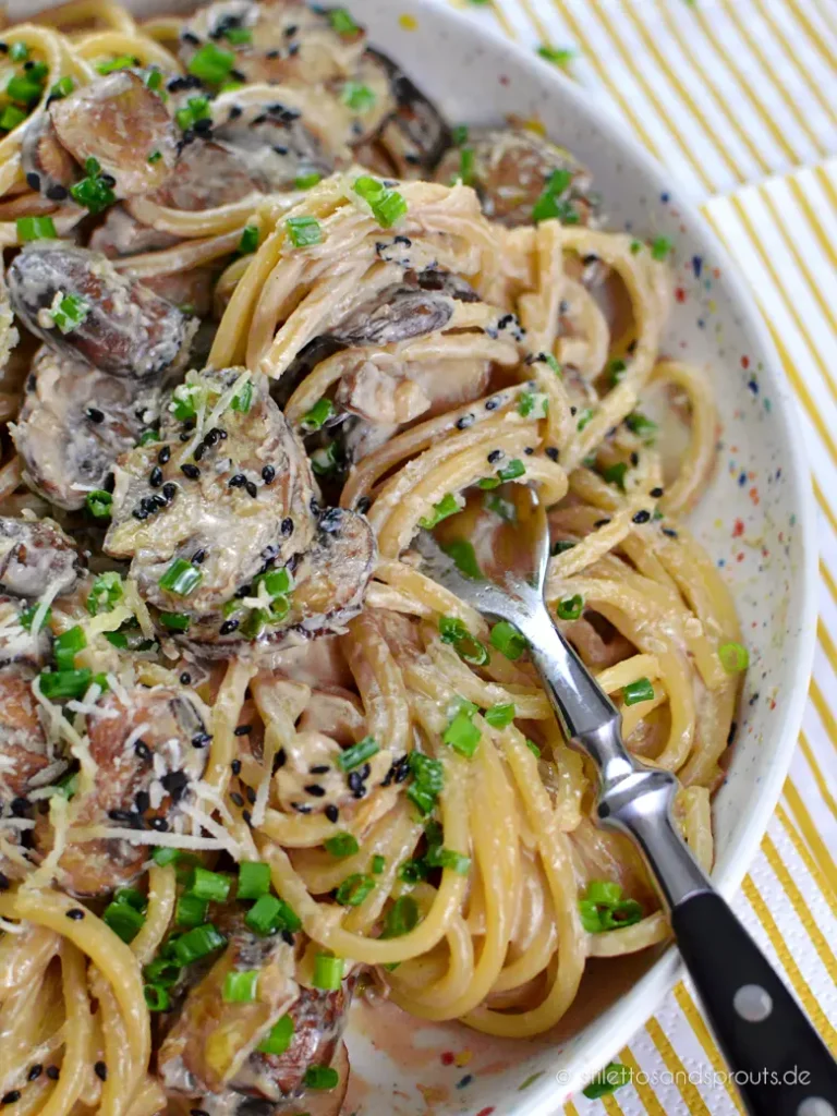 Spaghetti mit Pilzen